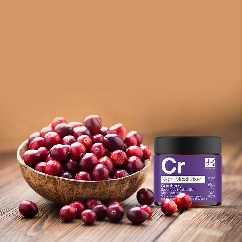 Cranberry Superfood Healthy Skin Night Moisturiser Dr. Botanicals 