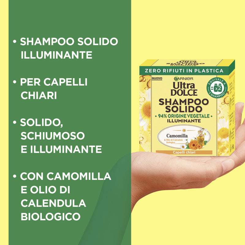 Shampoo Solido Camomilla e Miele Garnier 