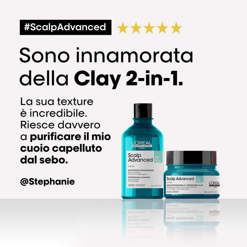 Scalp Advanced 2-in-1 Deep Purifier Clay Anti-Oiliness L'Or&eacute;al Professionnel 